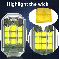 Lampe de signalisation LED à télécommande sans fil, 7 couleurs, pour voiture, moto, vélo, drone RC, lampe indicatrice de position clignotante