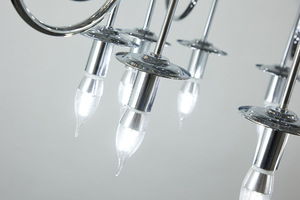 <span class=keywords><strong>Candelabro</strong></span> in metallo a 10 braccia con pavimento alto in argento trasparente personalizzato e moderno per la decorazione di un Hotel per la casa di nozze natale - Product Image 6