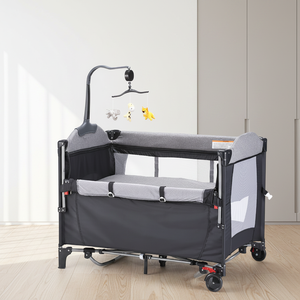 Lit de voyage 3 en 1 pour bébé, très vendu, pliable facilement, avec <span class=keywords><strong>table</strong></span> <span class=keywords><strong>à</strong></span> <span class=keywords><strong>langer</strong></span> et jouets musicaux - Product Image 6