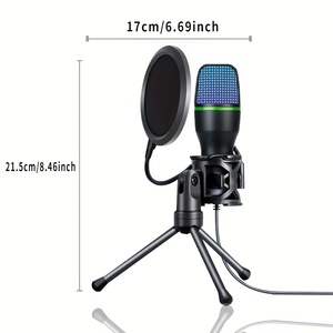 Micrófono pequeño RGB para grabación de voz <span class=keywords><strong>Focusrite</strong></span> Ribbon Micrófono de condensador Estudio Grabación Micrófono para juegos - Product Image 4
