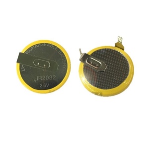 LIR2032 Wiederaufladbare 3,6V Knopfzellenbatterie mit 90-Grad-Lötfahnen als Ersatz für <span class=keywords><strong>VL2020</strong></span> BMW Schlüsselanhänger - Product Image 1