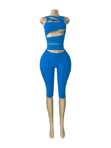 G05185C <span class=keywords><strong>Tuta</strong></span> Senza Maniche <span class=keywords><strong>a</strong></span> <span class=keywords><strong>Costine</strong></span> da Donna Autunno 2026 - Product Image 4