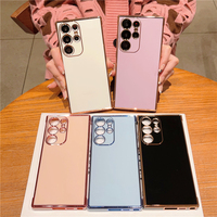Pour Samsung Galaxy S22 S23 Ultra S21 S20 FE Plus A72 A71 A32 A51 A52 A53 5G de luxe en Silicone souple pare-chocs placage housse de protection