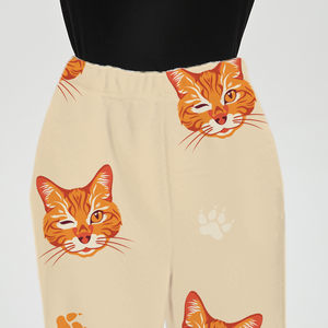 Fabbrica <span class=keywords><strong>gatto</strong></span> cartone animato più pantaloni del <span class=keywords><strong>pigiama</strong></span> in pile spesso per le donne bambini autunno inverno flanella casa indossare pantaloni - Product Image 3