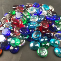 Perles de verre et foyer de galets pour le jardin Décoration de Noël festive avec pierres précieuses en verre