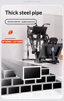 Lft -SD3 Machine de presse à cuisses et de squat Hack à 45 degrés en acier, commerciale, réglable, robuste, multifonction pour l'entraînement des membres inférieurs