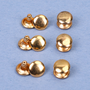 Clous à rivets métalliques double face Autonomie 8 mm plaqués or pour sacs et cuir DIY - Product Image 3