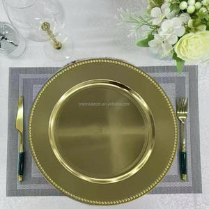 Assiette de plat d'accompagnement superposée créative de style européen en <span class=keywords><strong>plastique</strong></span> de luxe assiette en <span class=keywords><strong>plastique</strong></span> de nourriture occidentale de ménage fête de mariage - Product Image 3