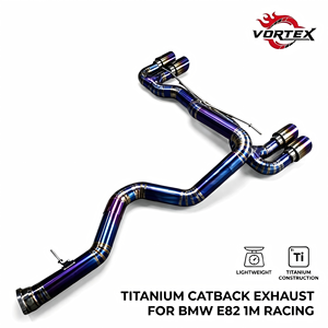 Vortex Bolt On Titanium Exhaust System For BMW E82 1M Factory Wholesale Performance Racing Valved Catback <b>Kit</b> Blue Burnt Tips - Product Image 1
