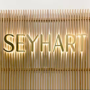 Lettres LED 3D personnalisées rétroéclairées avec effet halo métallique pour studios photo professionnels et bureaux de design (marquage de marque) - Product Image 1