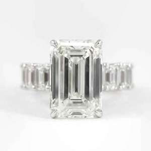 Classic Moissanite <b>Ring</b> 925 <b>Silver</b> <b>Statement</b> <b>Ring</b> Elegant Durable Design for Engagement Gift Party Wear and Daily Use - Product Image 2