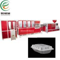 Ligne de machines de thermoformage automatique en plastique en une seule étape pour la fabrication de boîtes alimentaires transparentes jetables en PP, contenants pour le déjeuner