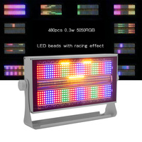 Projecteur LED 500W RGB 3-en-1 avec Stroboscope, Contrôle DMX512, 60 Segments RGB + 100 Segments Lumière Ambre, Lumière Blanche Brillante pour DJ et Boîte de Nuit