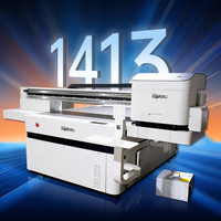 Impresora UV Plana 1413 con Cabezal I3200, Tinta UV Automática, 1 Año de Garantía, Mini Impresora para Carcasas de Teléfono