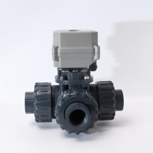 DN25 1インチ電動式3方L型PVC UPVCボールバルブ - Product Image 2