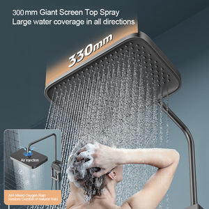 <span class=keywords><strong>Colonne</strong></span> <span class=keywords><strong>de</strong></span> douche thermostatique à bouton-poussoir-Ensemble <span class=keywords><strong>de</strong></span> douche haute pression noir/gris pistolet - Product Image 4