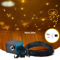 Kit d'éclairage LED RVBW scintillant pour plafond de sauna, avec câble à fibres optiques PMMA à émission latérale BlackJacket