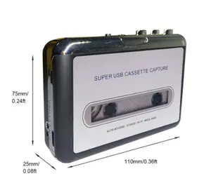 USB Cassette Capture Radio Player Portable USB Cassette Tape To MP3 Converter Capture Audio Music Player Tape Cassette Recorder