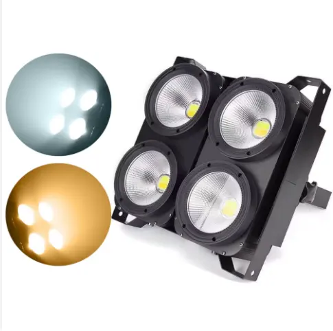 Hot selling 4EYE 4X100W COB LED Blinder Light DMX DJ Party Audience Stage Light Cool+Warm White 2in1