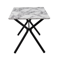 Ensemble de table à manger moderne en MDF avec 6 chaises, style classique, 8 places, table à manger de luxe avec placage en papier marbré