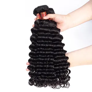 Factory Price Burmese Natural Unprocessed Cuticle Aligned 100 Myanmar Virgin Deep Wave Hair