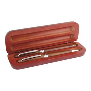 Penna Roller e a Sfera Ecologica Personalizzata in Bambù, Stile Sportivo, 0.5mm 0.7mm, Scrittura Durevole, Elegante Confezione in Legno - Product Image 1