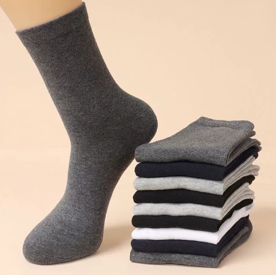 Wholesale Solid Men Cotton Socks Large