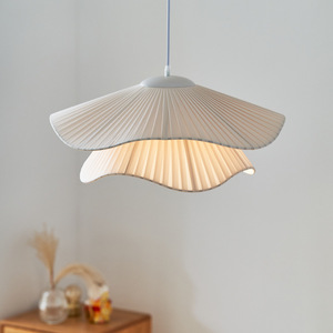 Cream Color Pendant Light 50cm 60cm 80cm E27 <b>Switch</b> Control Round Fabric <b>Lamp</b> For Bedroom Restaurant Homestay Clothing Store - Product Image 2