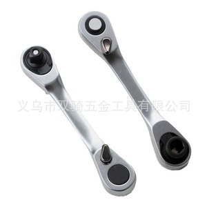Mini Two Way <b>Ratchet</b> Wrench 1/4 In Quick Release Carbon Steel Metric <b>Socket</b> Tool For Diy Hardware Repair - Product Image 4