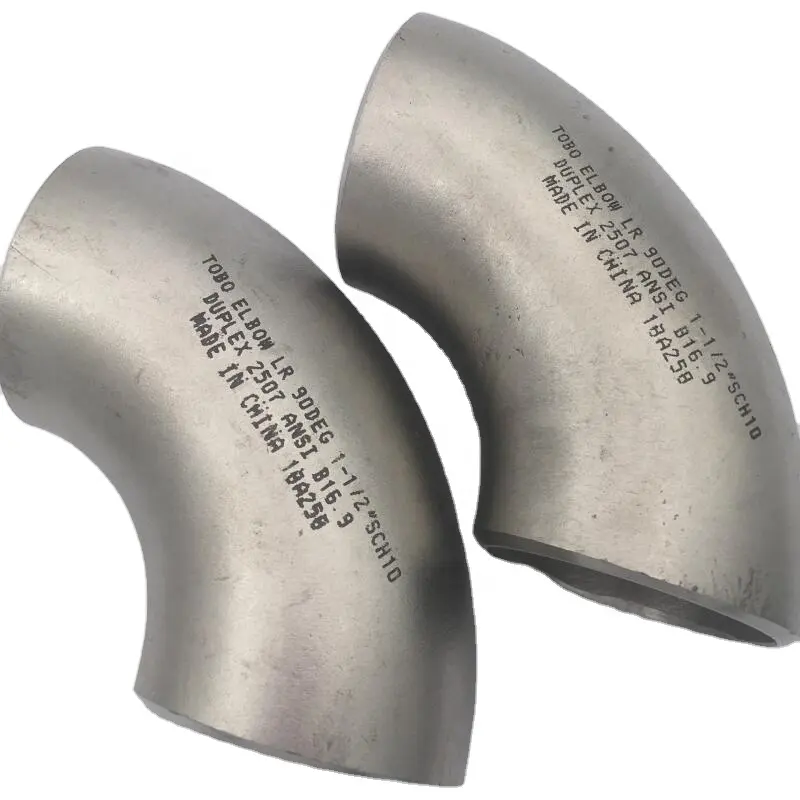 Butt Welding Pipa Fittings-1/4 ''SCH40s AI.6061T6 Aluminium Alloy 90 Gelar Siku Radius Panjang