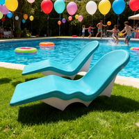 Faites de votre complexe hôtelier un lieu unique avec un lit de soleil de piscine ergonomique en fibre de verre en forme de S, design moderne, résistant aux UV, avec des caractéristiques de flexion/découpe