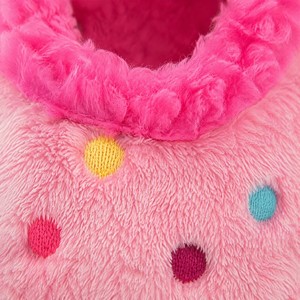 Chaussons personnalisés OEM ODM en fausse fourrure Sherpa doublés pour femmes, pantoufles douillettes à pois, <span class=keywords><strong>chaussettes</strong></span> d'intérieur chaudes, vente en gros - Product Image 5
