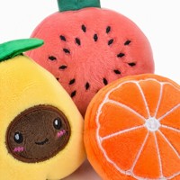 Jouets à mâcher pour chiens en coton mignon, design fruits et légumes, peluche douce, jouet couineur pour animaux de compagnie, ensemble sûr pour petits chiens, pour le jeu en intérieur