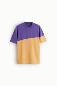 Custom Logo Summer Casual Knit T-Shirt Color Blocking Design <b>Men'S</b> Knit Short-Sleeved <b>Pullover</b> - Product Image 4