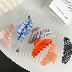 2023 New Semicircle Exclusive Zebra Stripped Hair clamp accessories Best Selling Custom Nature Hair Claw