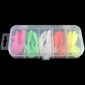 Nuevo a granel competitivo cabeza plana goma espacio frijol 7 + 1 hierba verde espacio frijol equipo de pesca - Product Image 6