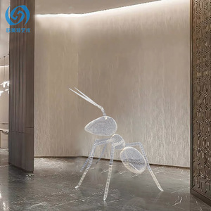 Stainless Steel Ant Sculpture Hollow Mesh Wire Outdoor Garden Park Decoration Floor Mount Animal Shape Landscape Ornament - Product Image 2