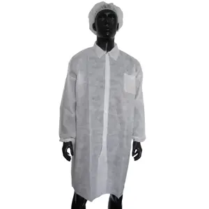 Factory PP Or SMS High Quality Disposable Medical Coats Laboratory Coat Lab Coat