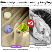 Boules de lavage et adoucissants pour linge en TPR, outil magique réutilisable, nettoyeur de machine à laver, attrape-poils et éliminateur de poils d'animaux