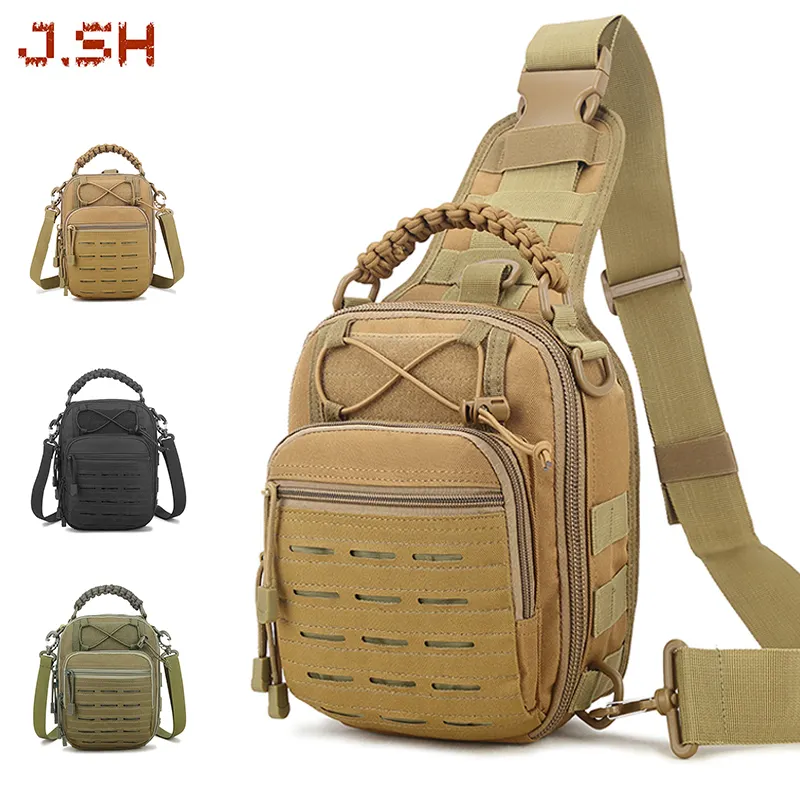 JSH Outdoor Camouflage Oxford Crossbody Bag Shoulder Bag Korean Version Backpack Tactical Small Chest Bag