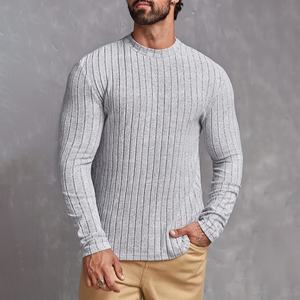 Pull en tricot d'hiver personnalisé avec logo, élégant, chaud, doux, mélange coton-acrylique, tendance, décontracté, coupe ajustée, manches longues - Product Image 1