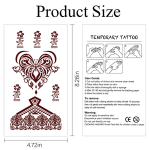 Libro de pegatinas de tatuajes con tinta de jugo, pegatinas de tatuajes temporales impermeables que duran 15 días, tatuaje semipermanente para el antebrazo - Product Image 2