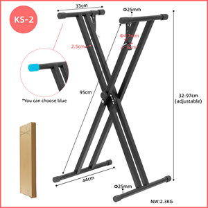 KS-2 楽器用デジタルピアノキーボード用X型スタンド 高品質キーボードスタンド - Product Image 5