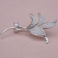 Grosir Perhiasan Perak Sterling 925 Bros Mode Bros Bunga Wanita Bros Bunga