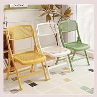 Chaise pliante légère en plastique PP avec dossier ajouré respirant, portable, pour la maison, le bureau, la terrasse et les événements