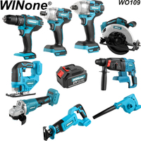 Outils professionnels 18 pièces en un Batterie 4.0Ah 5.0Ah 6.0Ah 20V 21V Makas Lxt1500 Kit combiné 15 outils 18 volts sans fil