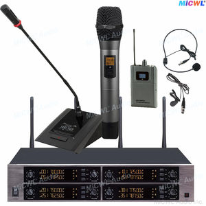 Système de microphone sans fil numérique UHF 8 canaux MiCWL D3900, 8 micros-casques, 8 micros-cravates, 8x50 groupes de fréquences, 400+ canaux cryptés - Product Image 5