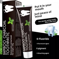 Prix de Gros Soins Dentaires Blanchiment des Dents Dentifrice au Charbon Actif de Bambou Noir Naturel 105g