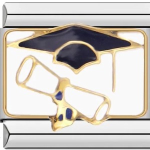 Italian Modular Bracelet Charms Stainless Steel Rectangle DIY Jewelry Accessories For Bracelet Making Graduation Design - Product Image 2