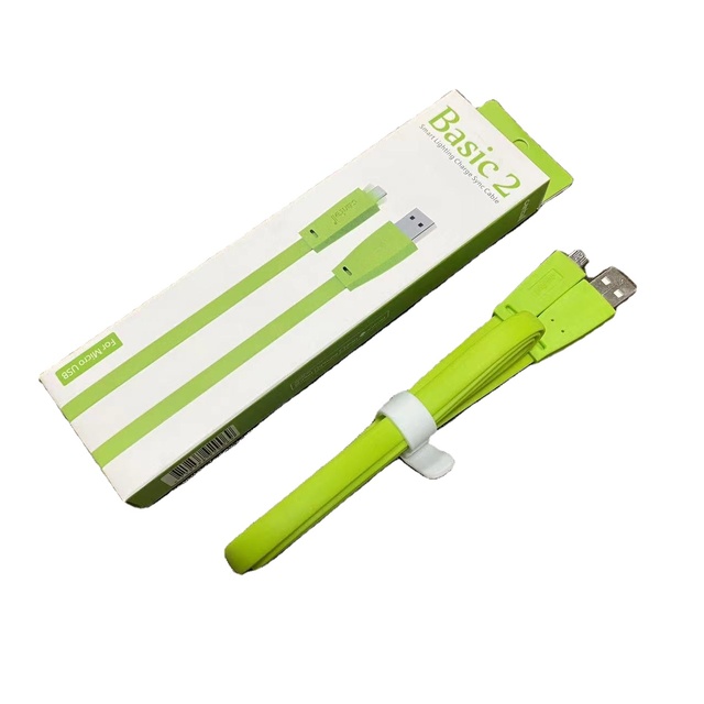 Cantell High Quality Low Cost Micro USB Charging Cable with LED 2.4A for Android Mobile Phone Computer Barcode Scanner Earphone